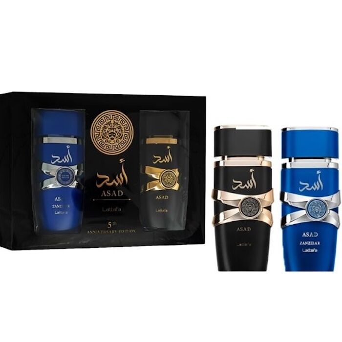 Lattafa Asad 5Th Anniversary Edition EDP 100ml 2 Piece Gift Set Perfume - Image 1